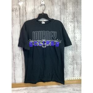 Journey Eclipse Tour Mens Black T-shirt Graphic Crew Neck Cotton Pullover Medium